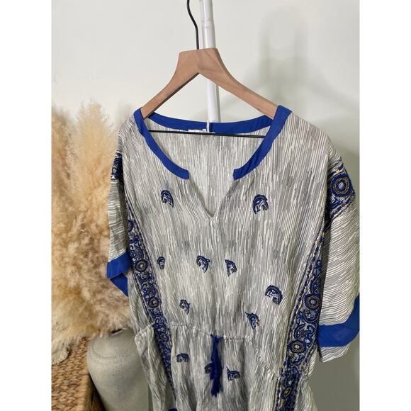 Anthropologie Floreat Lona Embroidered Tunic Top Large Bohemian Hippie - Picture 4 of 10
